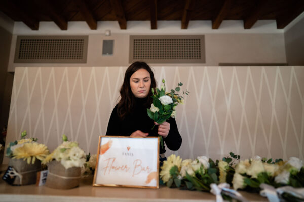 Il flower bar organizzato da Nadia Eventi e Vivilo Franciacorta